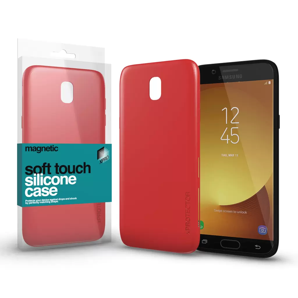 XPRO™ Magnetic Soft Touch Szilikon tok korallpiros Samsung Galaxy J5 2017 készülékhez