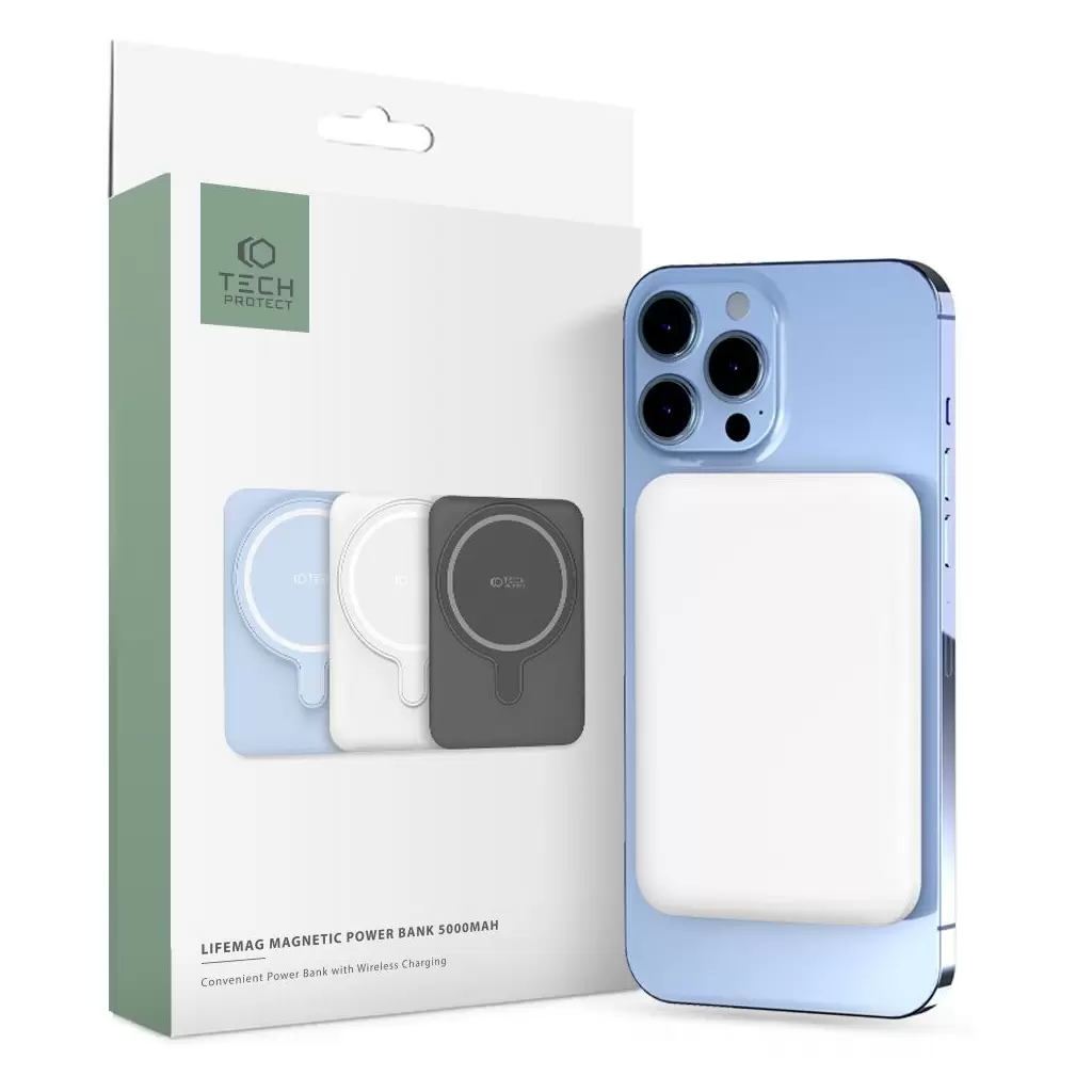 Tech-Protect PB10 Magsafe powerbank 5000mah fehér 926709 Tech-Protect PB10 Magsafe powerbank 5000mah fehér 926709