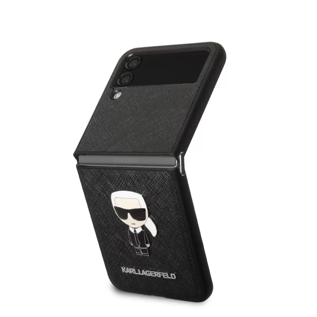 Karl Lagerfeld tok fekete KLHCZF4IKMSBK Samsung Galaxy Z Flip 4 készülékhez