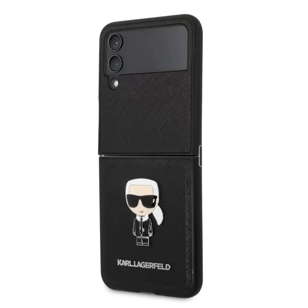 Karl Lagerfeld tok fekete KLHCZF4IKMSBK Samsung Galaxy Z Flip 4 készülékhez