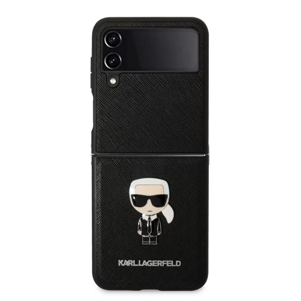 Karl Lagerfeld tok fekete KLHCZF4IKMSBK Samsung Galaxy Z Flip 4 készülékhez