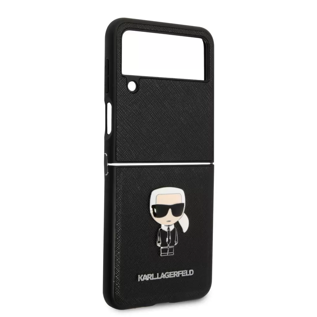 Karl Lagerfeld tok fekete KLHCZF4IKMSBK Samsung Galaxy Z Flip 4 készülékhez