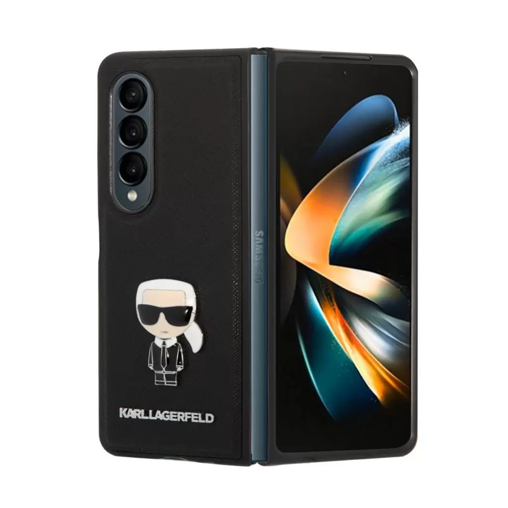 Karl Lagerfeld tok fekete KLHCZFD4IKMSBK Samsung Galaxy Z Fold 4 készülékhez
