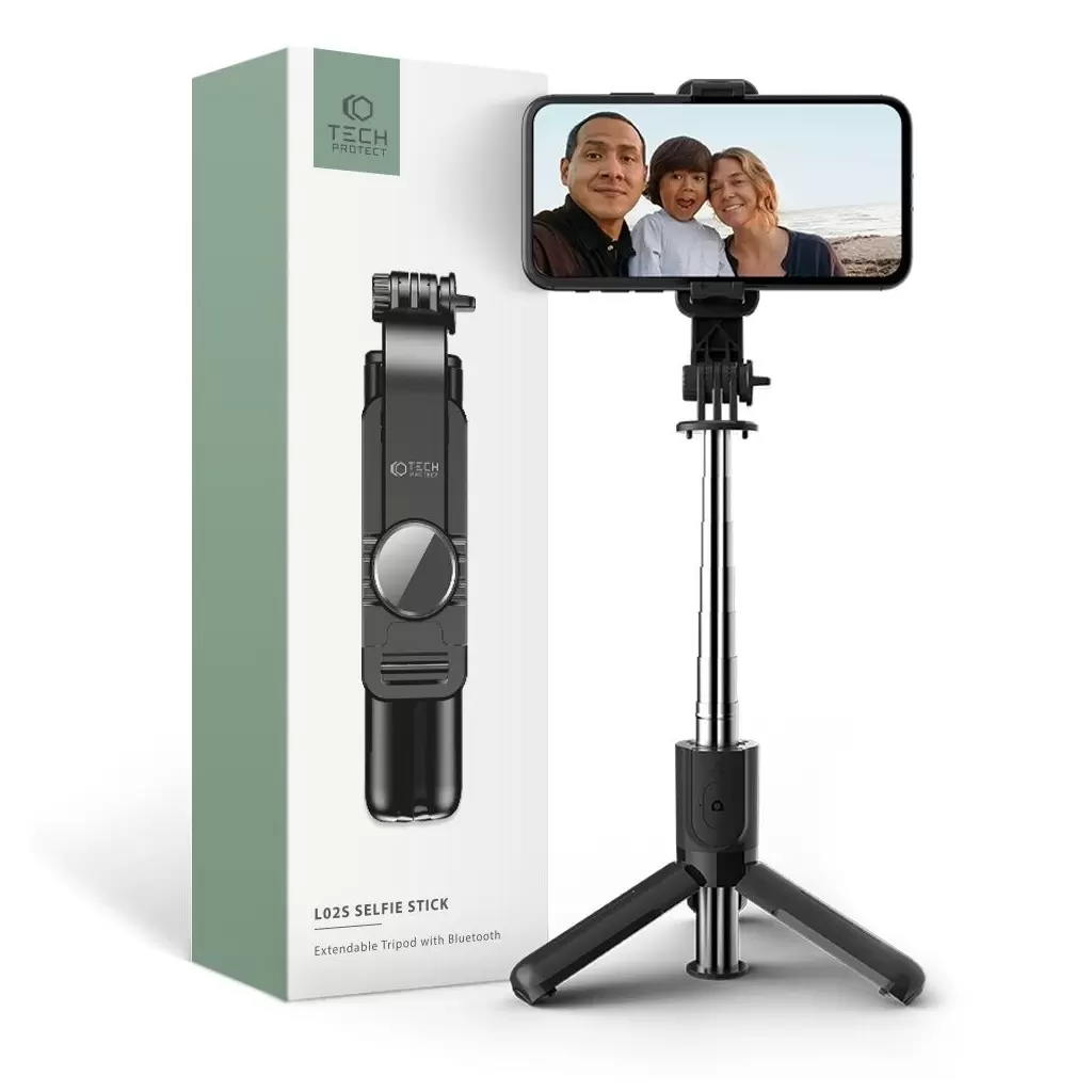 Tech-Protect L02S vezetéknélküli Selfiebot Tripod fekete Tech-Protect L02S vezetéknélküli Selfiebot Tripod fekete