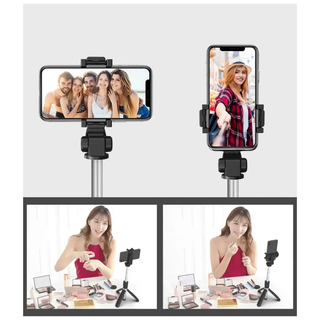 Tech-Protect L02S vezetéknélküli Selfiebot Tripod fekete