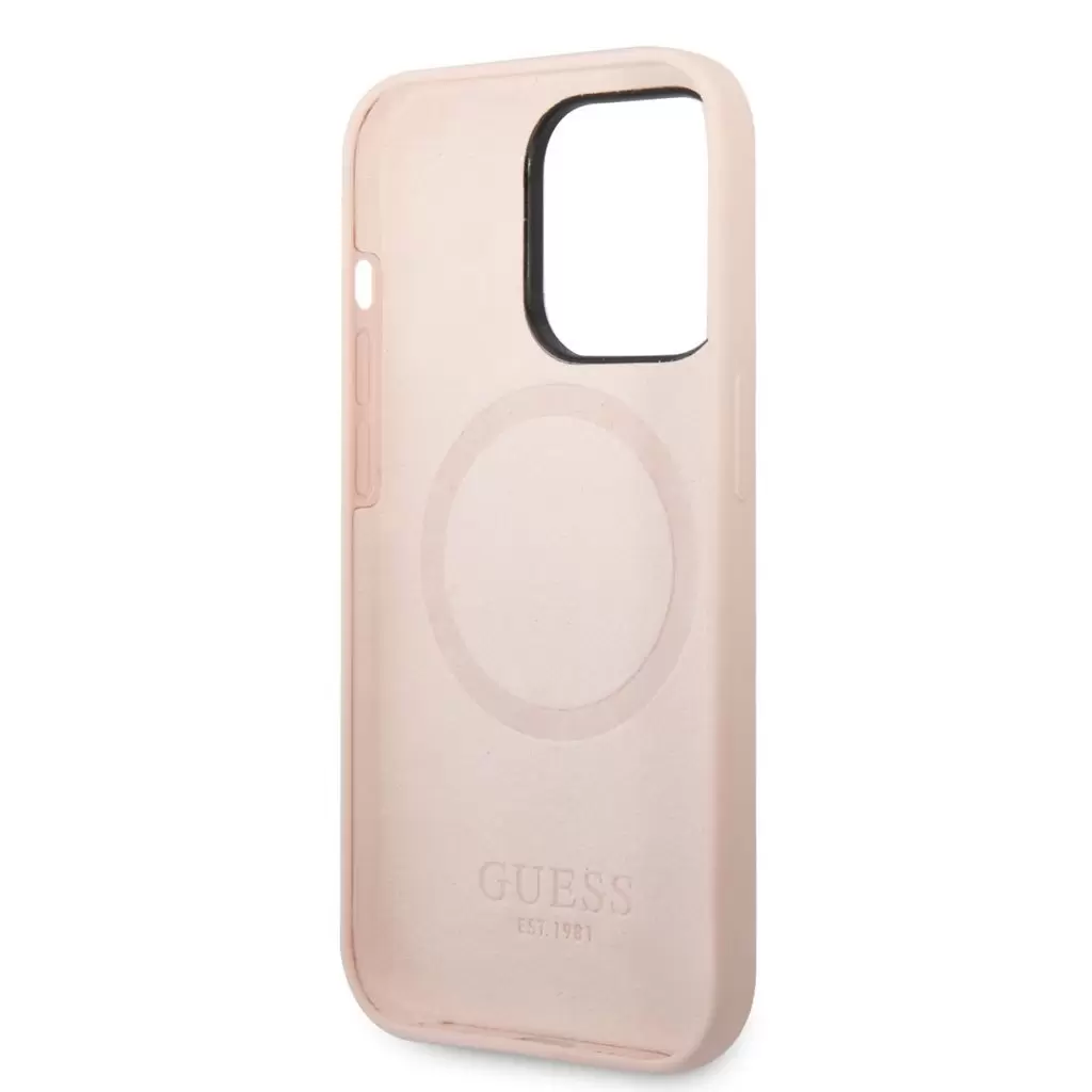 Guess MagSafe tok pink GUHMP14XSBPLP Apple iPhone 14 Pro Max készülékhez