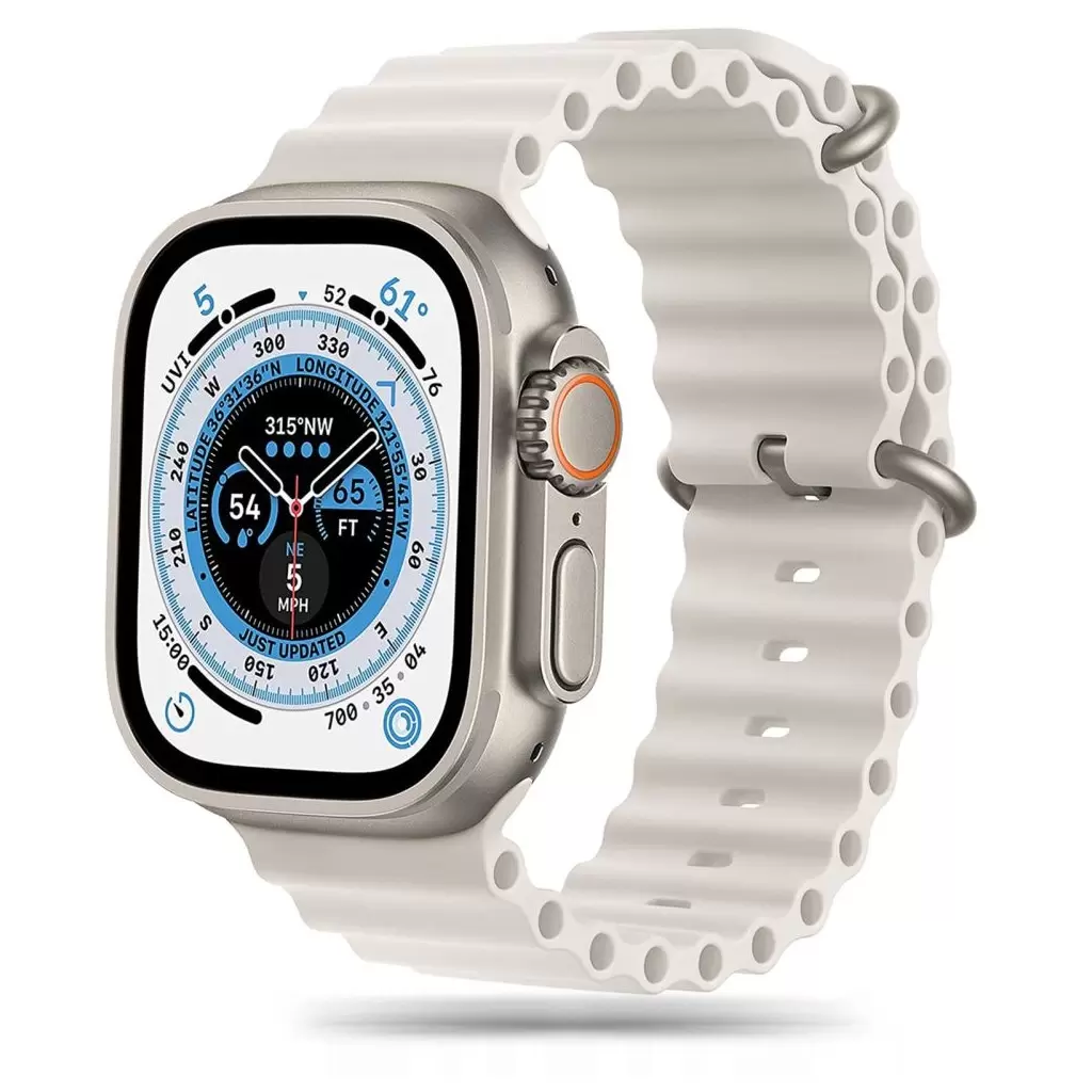 Tech-Protect ICONBAND PRO / ÓCEÁN óraszíj fehér Apple Watch 42mm (S1-S3) / 44mm / 45mm / 46mm / 49mm készülékhez