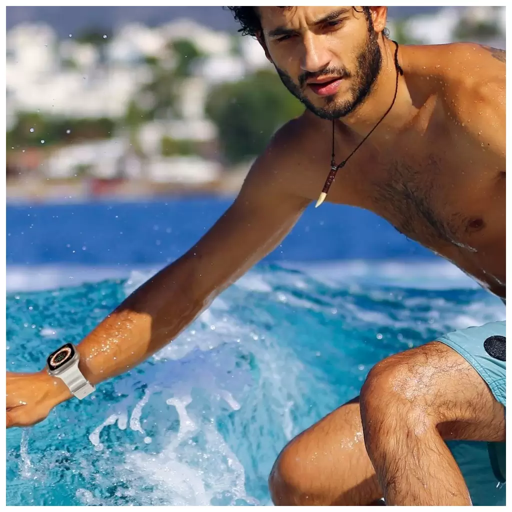 Tech-Protect ICONBAND PRO / ÓCEÁN óraszíj fehér Apple Watch 42mm (S1-S3) / 44mm / 45mm / 46mm / 49mm készülékhez