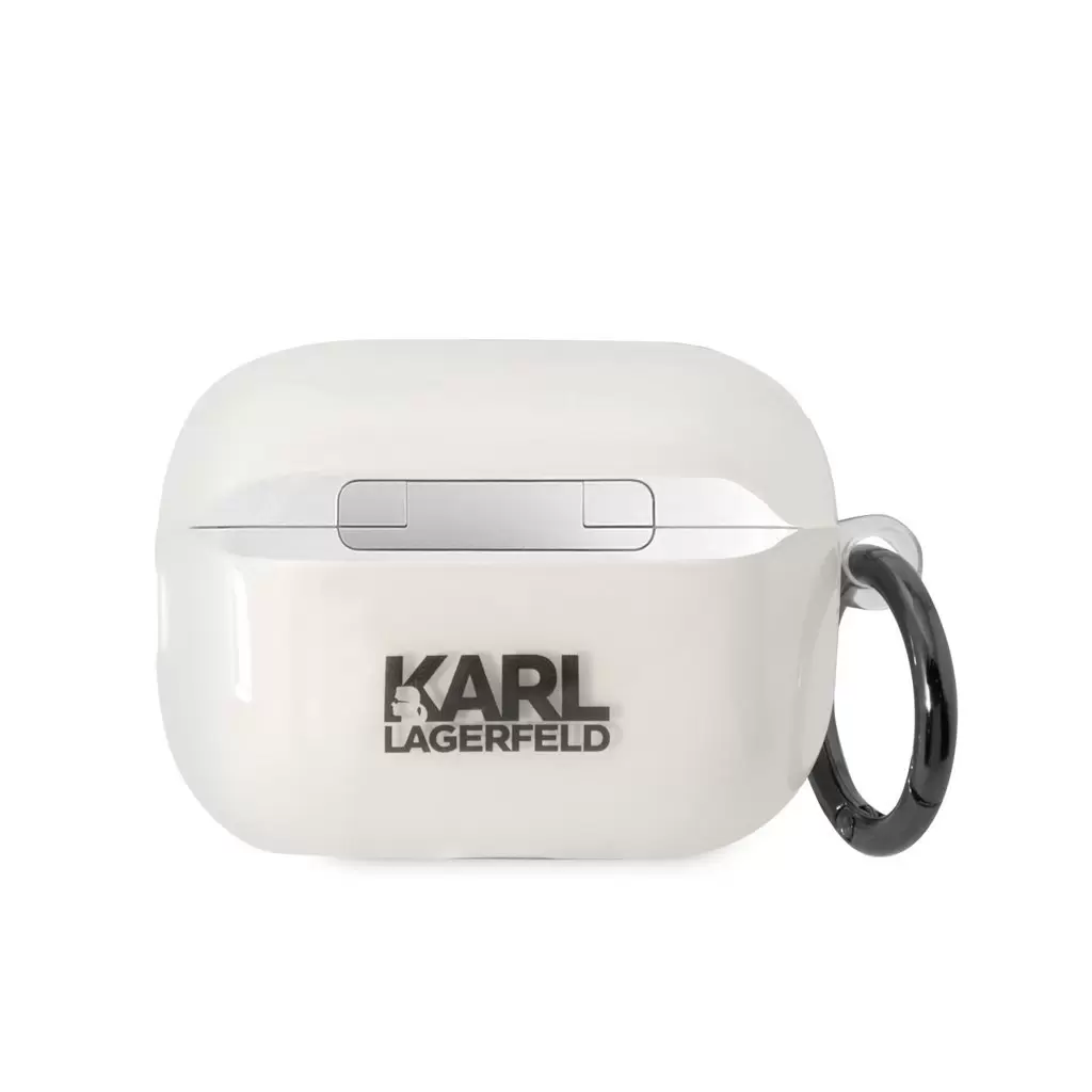 Karl Lagerfeld tok fehér KLAP2HNCHTCT Airpods Pro 2 készülékhez
