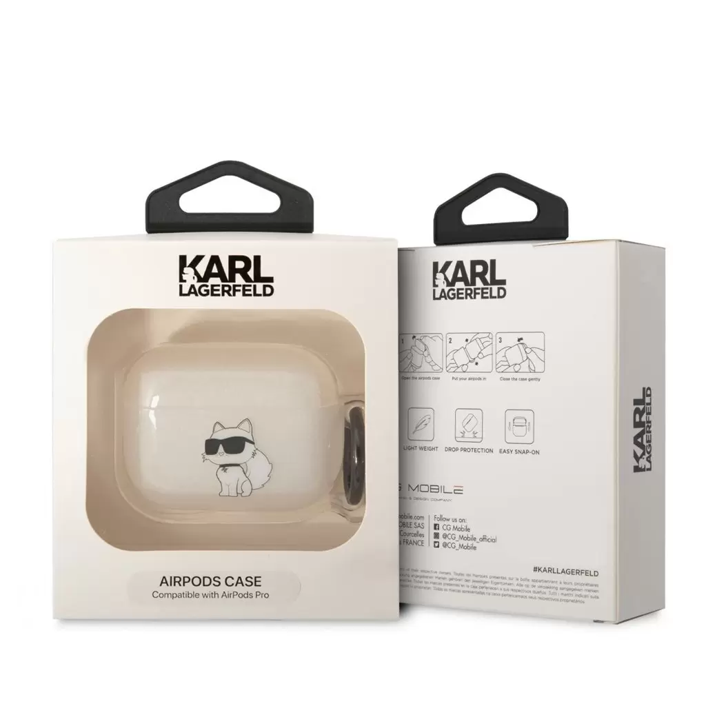 Karl Lagerfeld tok fehér KLAPHNCHTCT Airpods Pro készülékhez