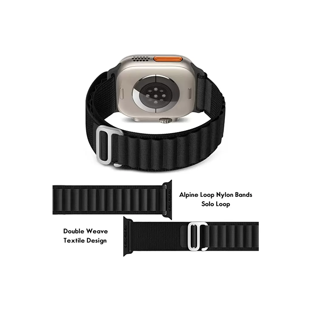 XPRO™ Apple Watch Alpesi szíj fekete Apple Watch 42mm (S1-S3) / 44mm / 45mm / 46mm / 49mm készülékhez