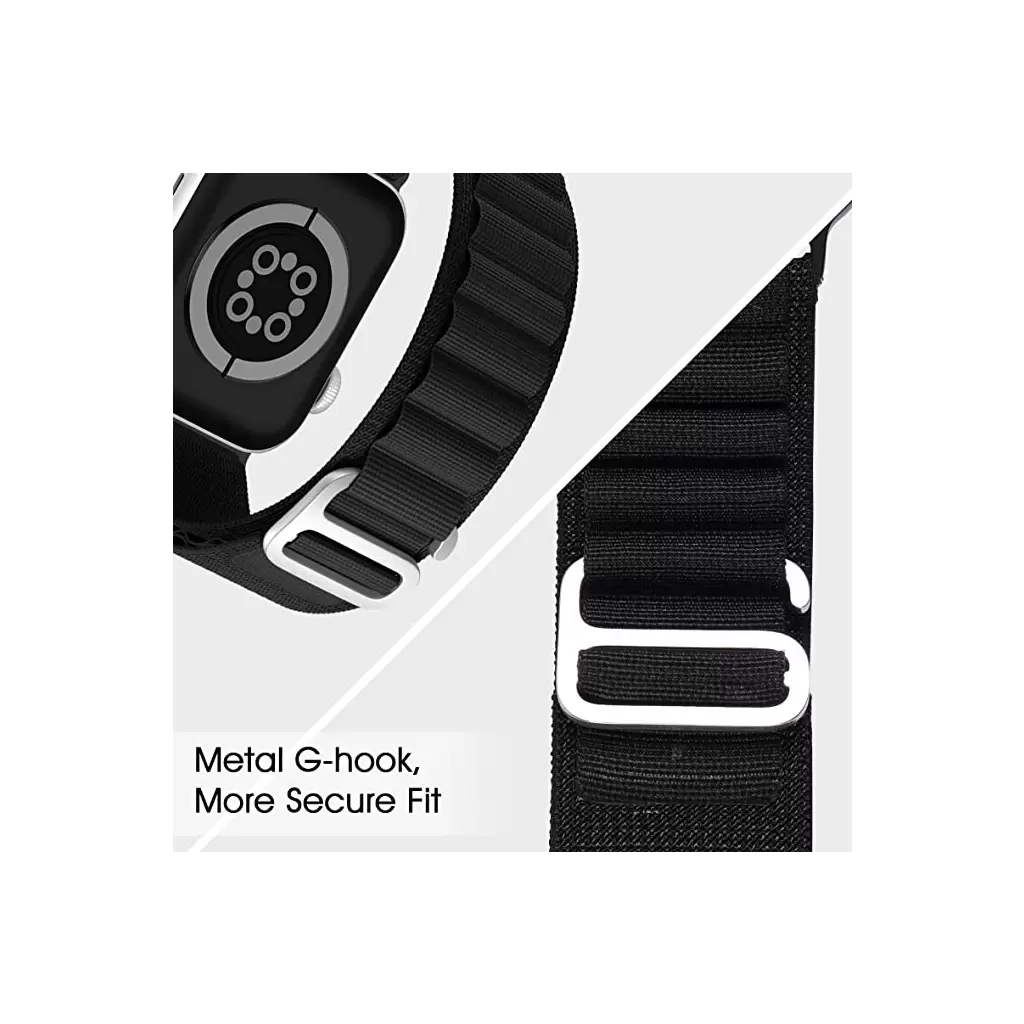 XPRO™ Apple Watch Alpesi szíj fekete Apple Watch 42mm (S1-S3) / 44mm / 45mm / 46mm / 49mm készülékhez