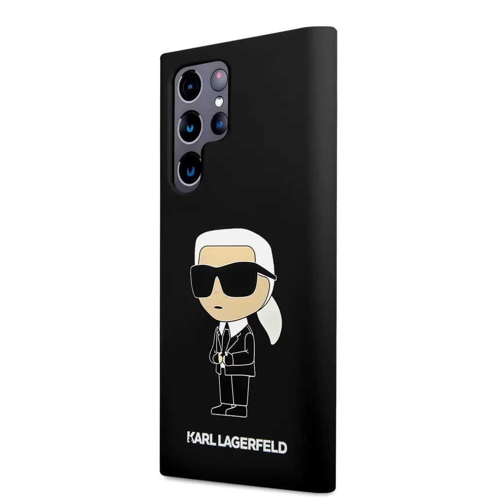 Karl Lagerfeld tok fekete KLHCS23LSNIKBCK Samsung Galaxy S23 Ultra készülékhez