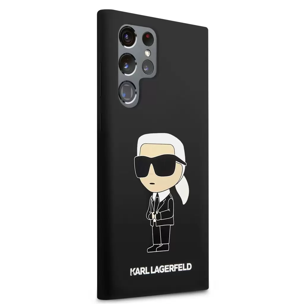 Karl Lagerfeld tok fekete KLHCS23LSNIKBCK Samsung Galaxy S23 Ultra készülékhez