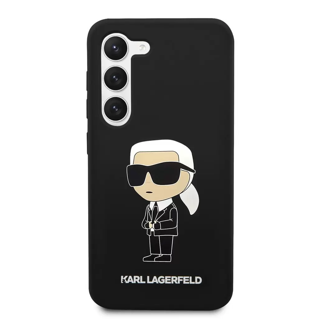 Karl Lagerfeld tok fekete KLHCS23SSNIKBCK Samsung Galaxy S23 készülékhez