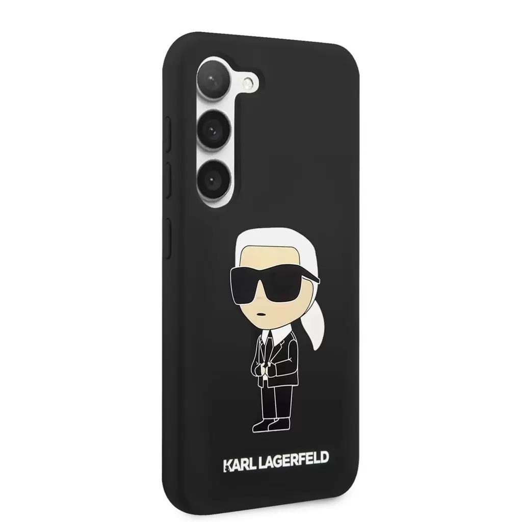 Karl Lagerfeld tok fekete KLHCS23SSNIKBCK Samsung Galaxy S23 készülékhez