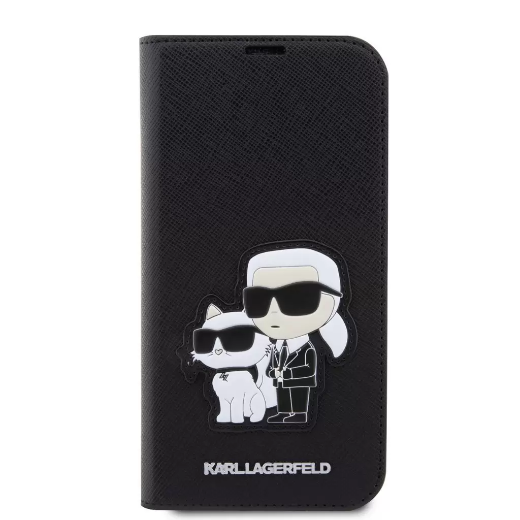 Karl Lagerfeld tok fekete Apple Iphone 14 Pro Max készülékhez KLBKP14XSANKCPK