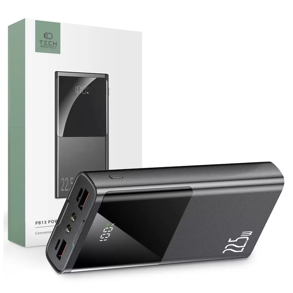 Tech-Protect Powerbank PB13-22.5W 20.000MAH Szürke Tech-Protect Powerbank PB13-22.5W 20.000MAH Szürke