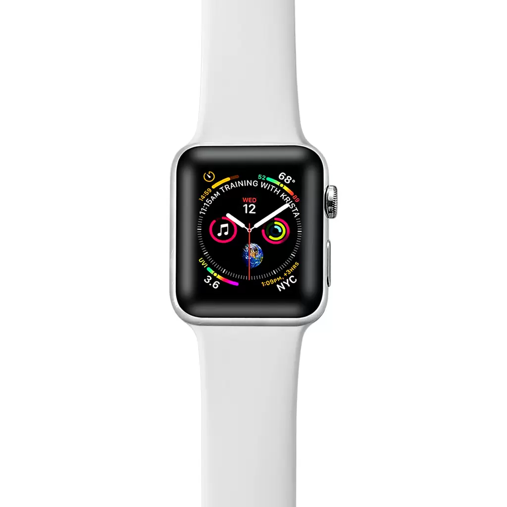 XPRO™ Apple Watch szilikon sport szíj Fehér Apple Watch 38mm / 40mm / 41mm / 42mm (S10) készülékhez