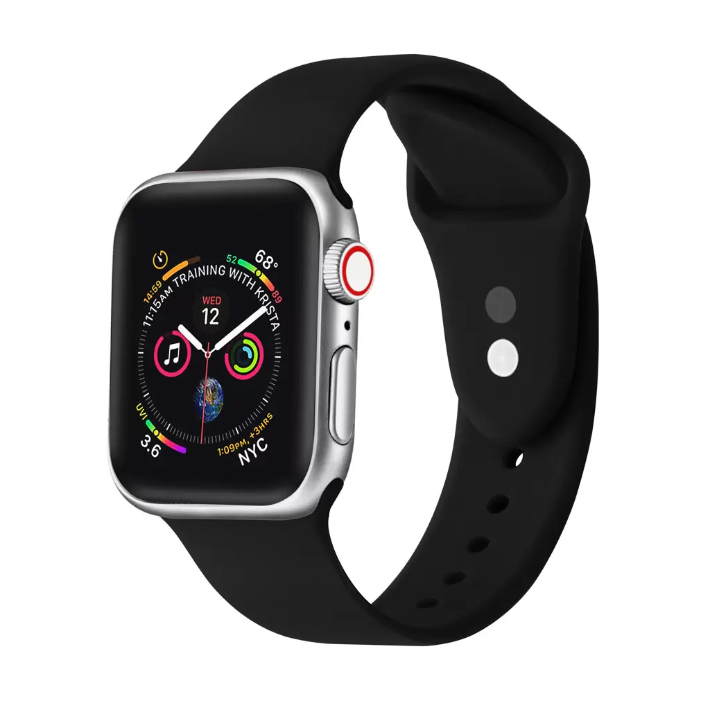 XPRO™ Apple Watch szilikon sport szíj Fekete Apple Watch 38mm / 40mm / 41mm / 42mm (S10) készülékhez