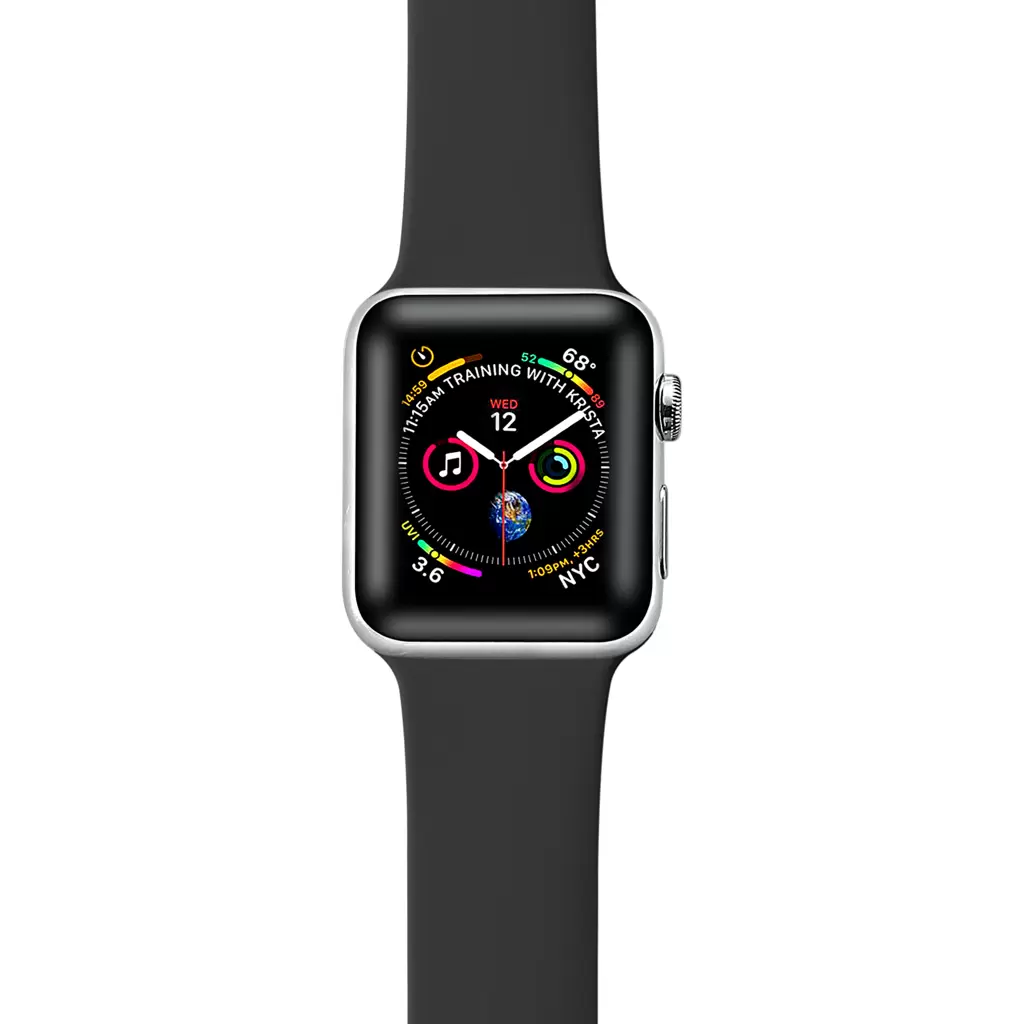 XPRO™ Apple Watch szilikon sport szíj Fekete Apple Watch 38mm / 40mm / 41mm / 42mm (S10) készülékhez