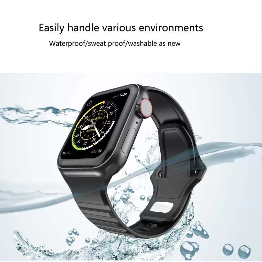 XPRO™ Apple Watch sport szilikon szíj Fehér Apple Watch 42mm (S1-S3) / 44mm / 45mm / 46mm / 49mm készülékhez