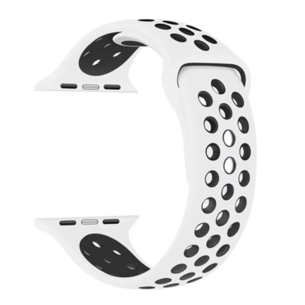 XPRO™ Apple Watch lélegző sport szíj Fehér / Fekete Apple Watch 38mm / 40mm / 41mm / 42mm (S10) készülékhez