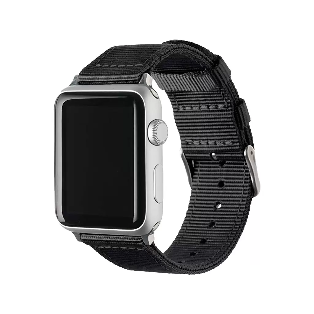XPRO™ Apple Watch szőtt műanyag szíj Fekete Apple Watch 42mm (S1-S3) / 44mm / 45mm / 46mm / 49mm készülékhez