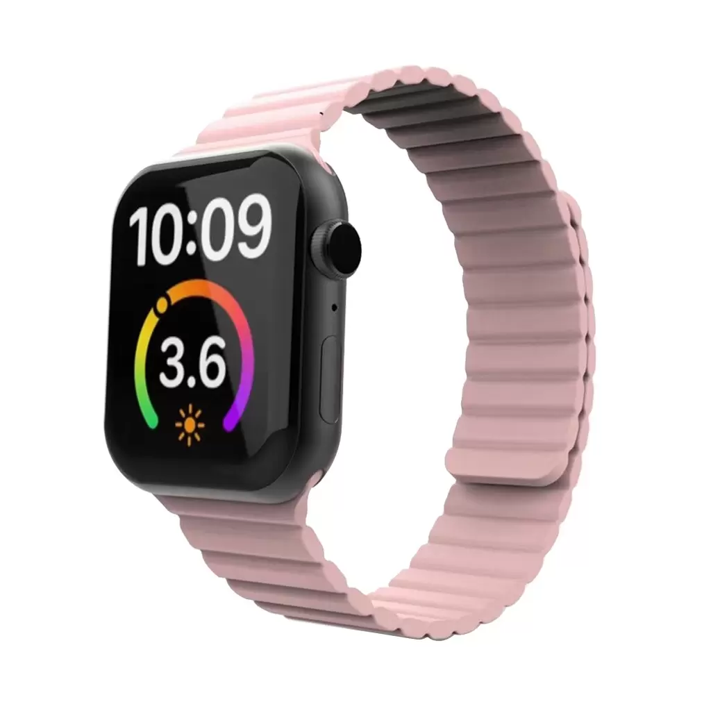 XPRO™ Apple Watch mágneses szilikon szíj pink Apple Watch 38mm / 40mm / 41mm / 42mm (S10) készülékhez