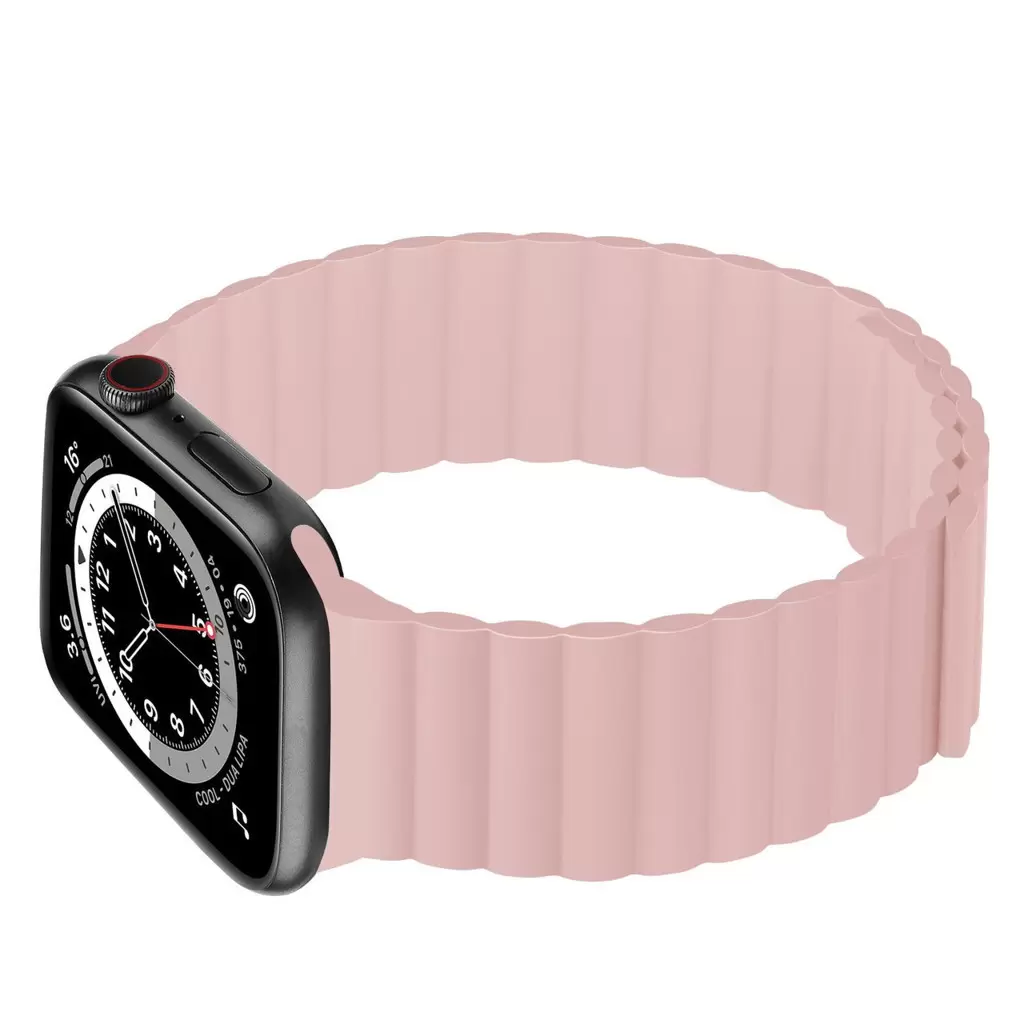 XPRO™ Apple Watch mágneses szilikon szíj pink Apple Watch 38mm / 40mm / 41mm / 42mm (S10) készülékhez