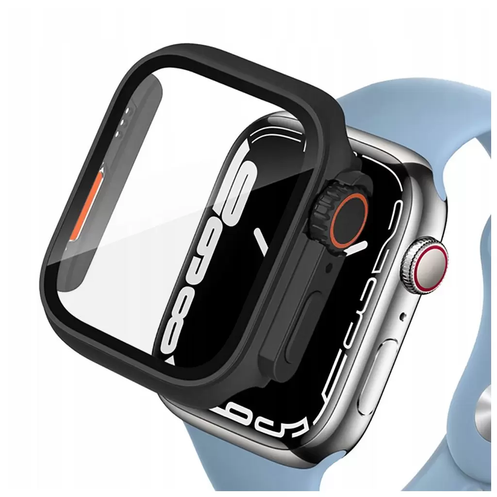 Tech-Protect tok DEFENSE 360 Fekete / Narancs színű, Apple Watch 44mm készülékhez Tech-Protect tok DEFENSE 360 Fekete / Narancs színű, Apple Watch 44mm készülékhez