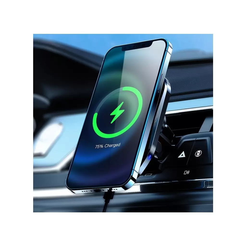 XPRO™ Autós tartó szellőzőrácsba QI Magsafe 15W töltéssel Fekete
