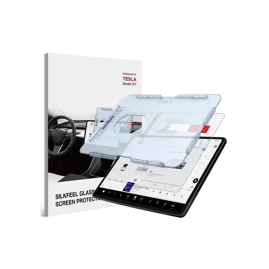XPRO™ Tempered Glass 0.33mm kijelzővédő üveg / üvegfólia felhelyező applikátorral Tesla Model 3 / Model Y XPRO™ Tempered Glass 0.33mm kijelzővédő üveg / üvegfólia felhelyező applikátorral Tesla Model 3 / Model Y