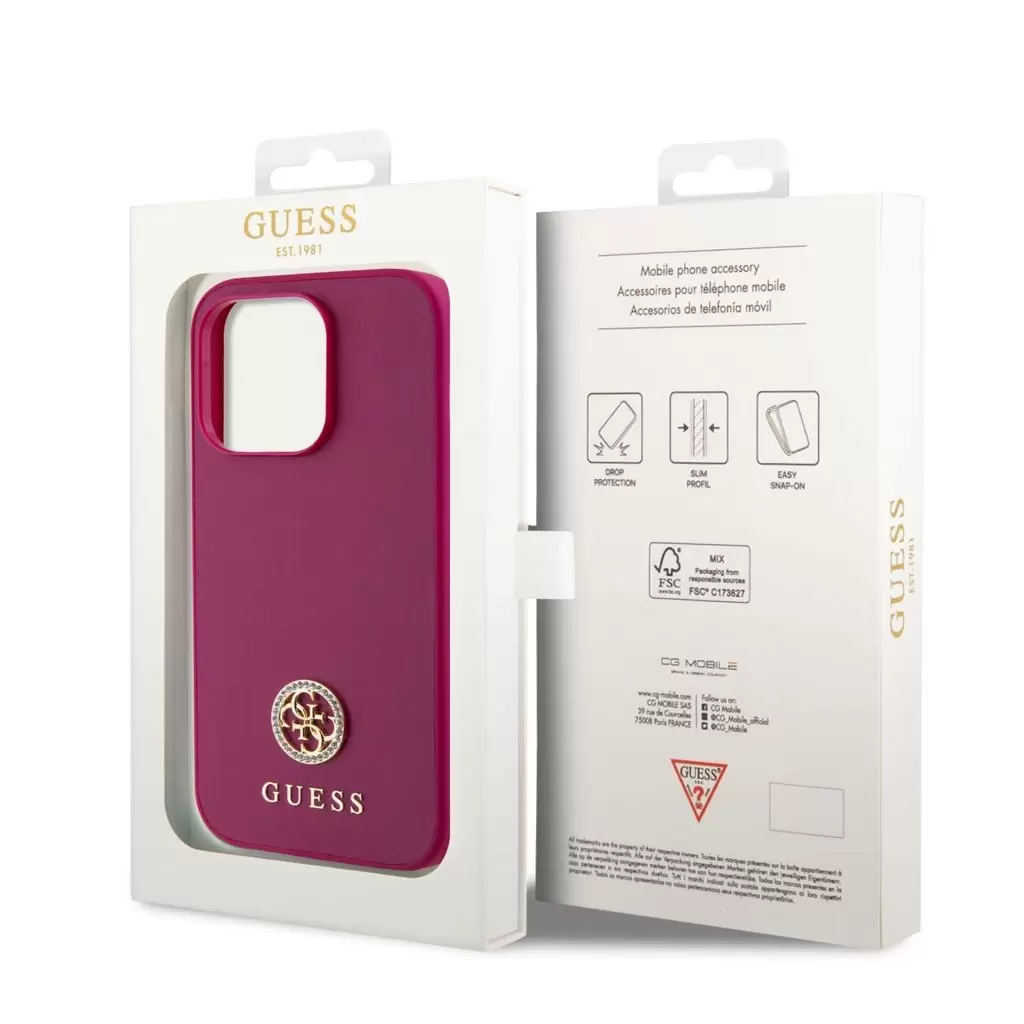 Guess tok Pink Apple Iphone 15 Pro Max készülékhez GUHCP15XPS4DGPP