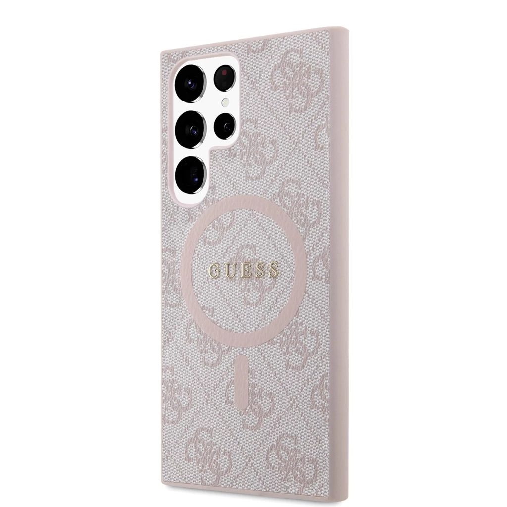 Guess MagSafe tok rózsaszín GUHMS24LG4GFRP Samsung Galaxy S24 Ultra készülékhez