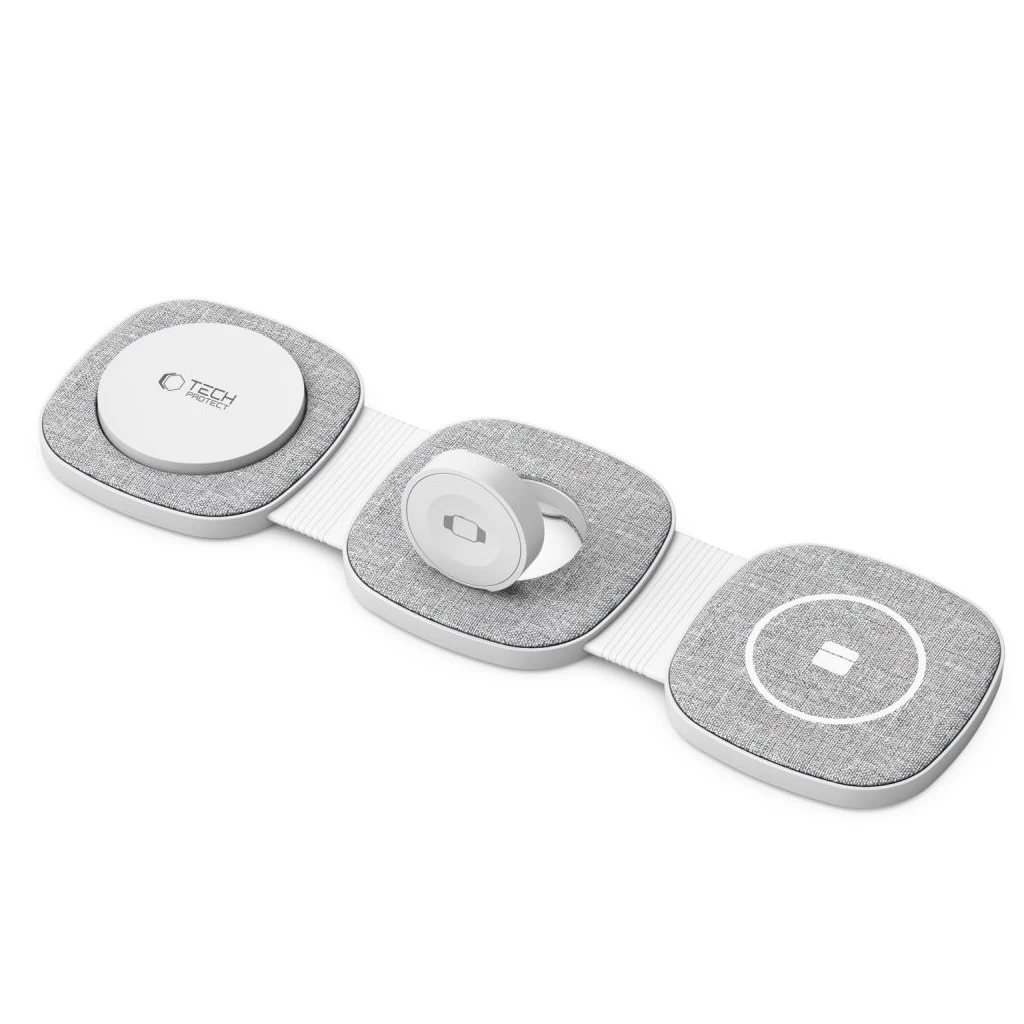 Tech-Protect A32 15W 3in1 Szürke MagSafe QI vezeték nélküli töltőállomás Tech-Protect A32 15W 3in1 Szürke MagSafe QI vezeték nélküli töltőállomás