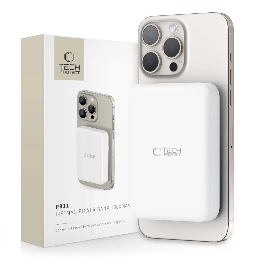 Tech-Protect PB11 Magsafe powerbank 10000mAh fehér Tech-Protect PB11 Magsafe powerbank 10000mAh fehér