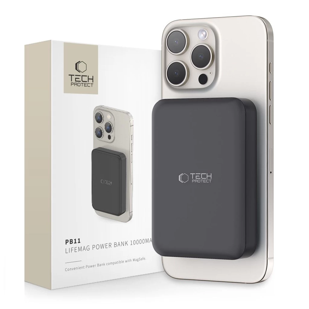 Tech-Protect PB11 Magsafe powerbank 10000mAh fekete Tech-Protect PB11 Magsafe powerbank 10000mAh fekete