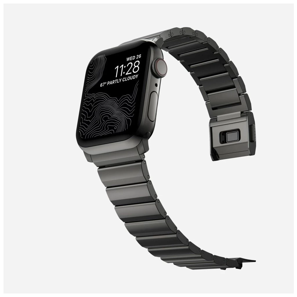 Tech-Protect STEELBAND rozsdamentes acél óraszíj Fekete, Apple Watch 42mm (S1-S3) / 44mm / 45mm / 46mm / 49mm készülékhez