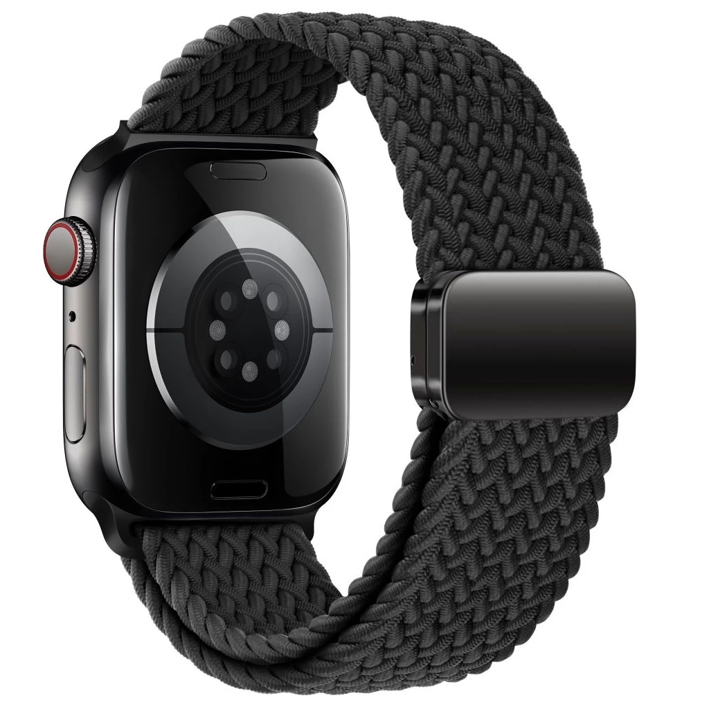 Tech-Protect NYLONMAG óraszíj Fekete, Apple Watch 42mm (S1-S3) / 44mm / 45mm / 46mm / 49mm készülékhez