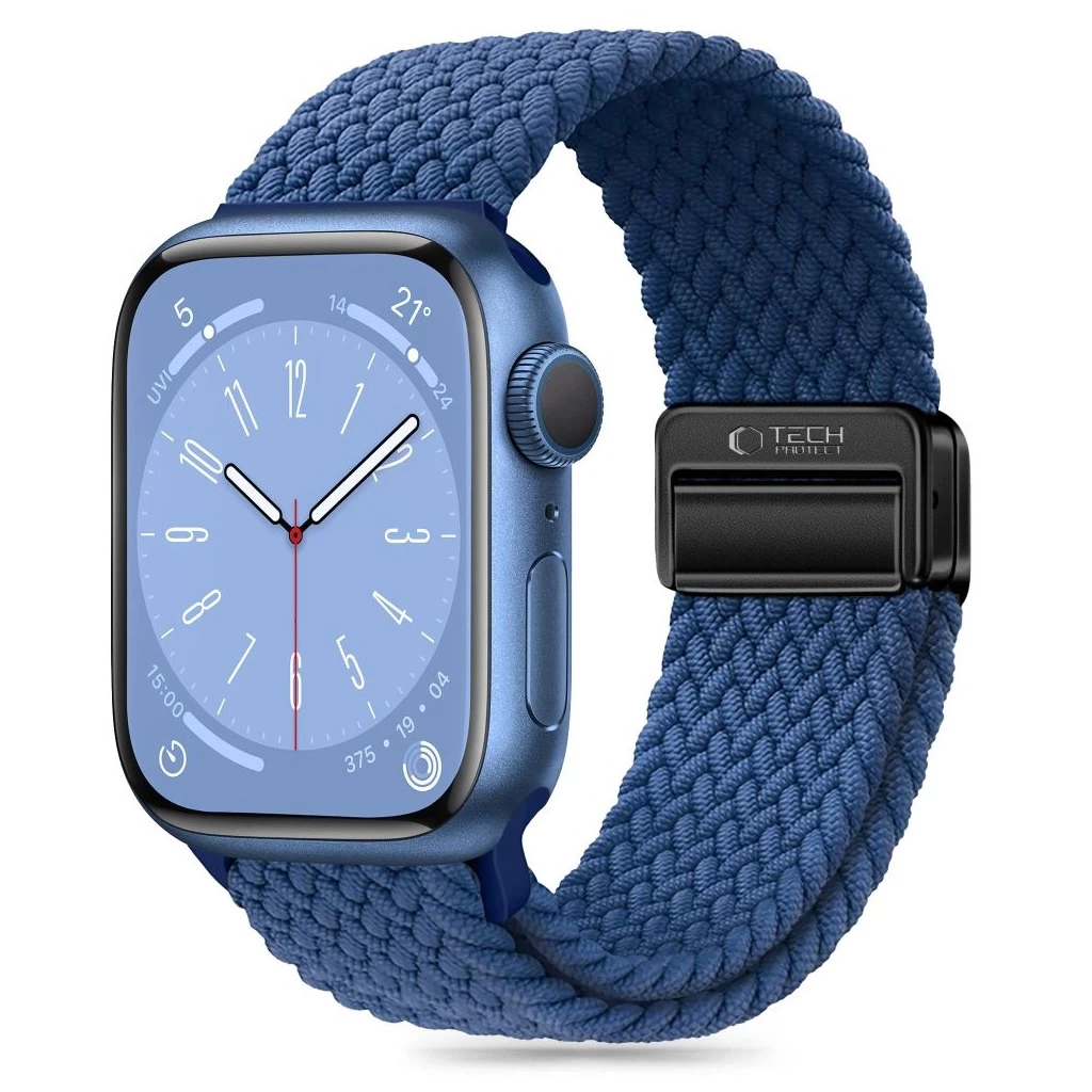Tech-Protect NYLONMAG óraszíj sötétkék, Apple Watch 42mm (S1-S3) / 44mm / 45mm / 46mm / 49mm készülékhez