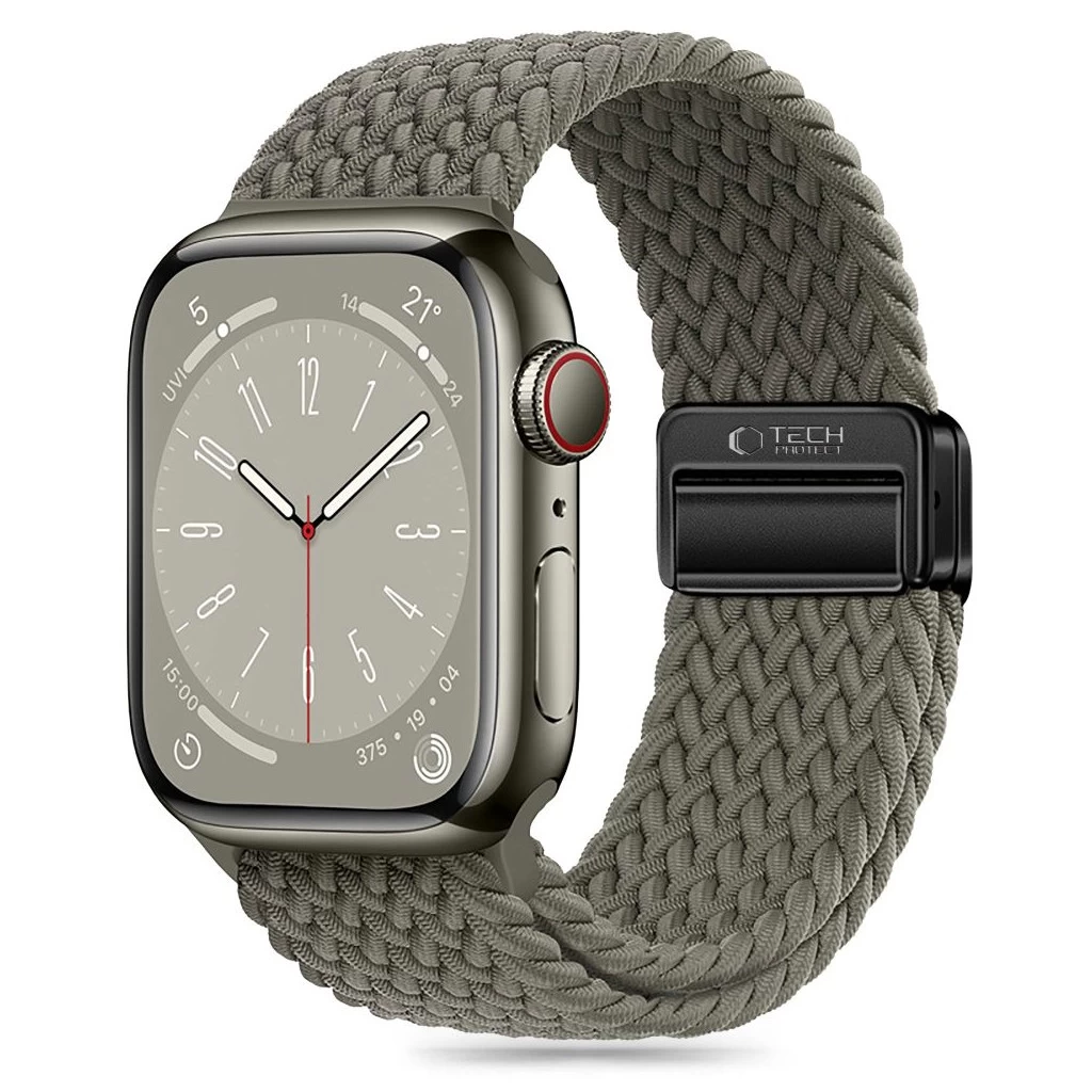 Tech-Protect NYLONMAG óraszíj szürke, Apple Watch 42mm (S1-S3) / 44mm / 45mm / 46mm / 49mm készülékhez