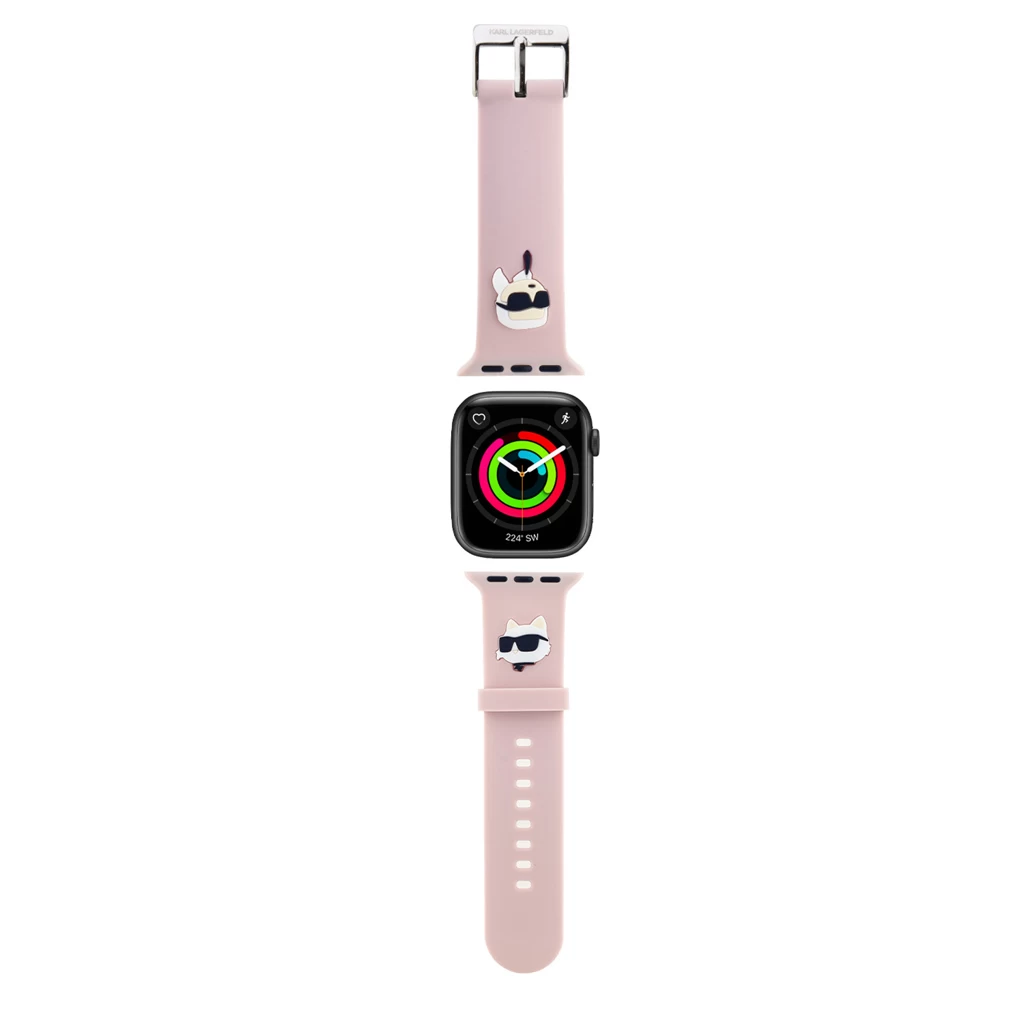 Karl Lagerfeld óraszíj pink KLAWMSLKCNP Apple Watch 38mm / 40mm / 41mm / 42mm (S10) készülékhez
