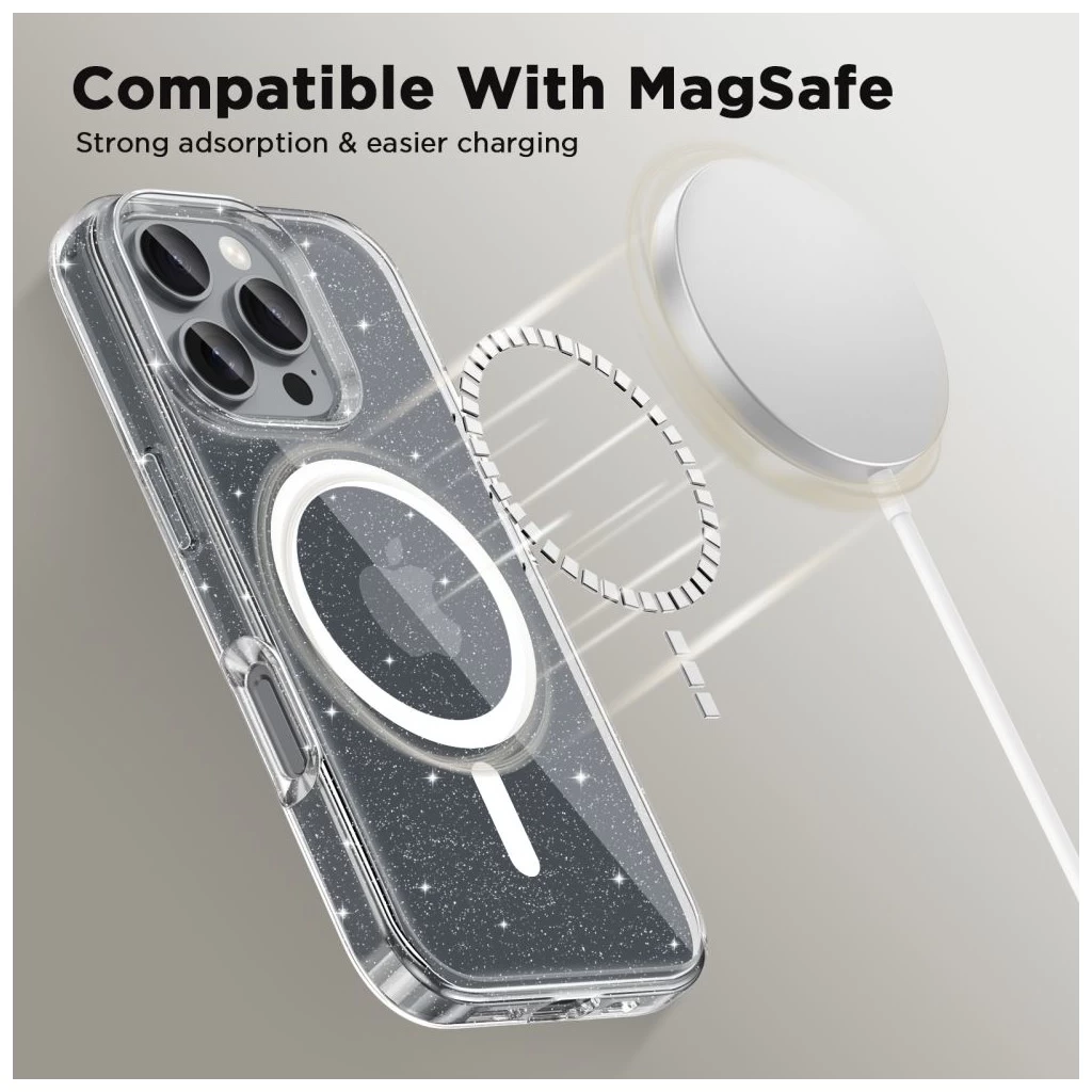 Tech-Protect FLEXAIR MAGSAFE GLITTER csillogós tok Apple iPhone 16 Pro készülékhez