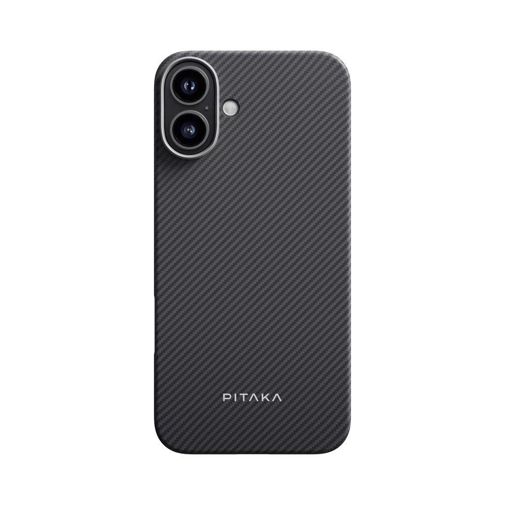 Pitaka ULTRA-SLIM tok Black/Grey Twill Apple iPhone 16 készülékhez – MagSafe rögzítéssel (KI1601A)