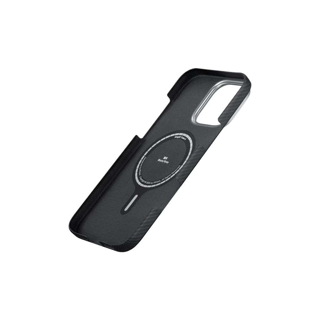 Pitaka ULTRA-SLIM tok Black/Grey Twill Apple iPhone 16 Pro készülékhez – MagSafe rögzítéssel (KI1601PA)