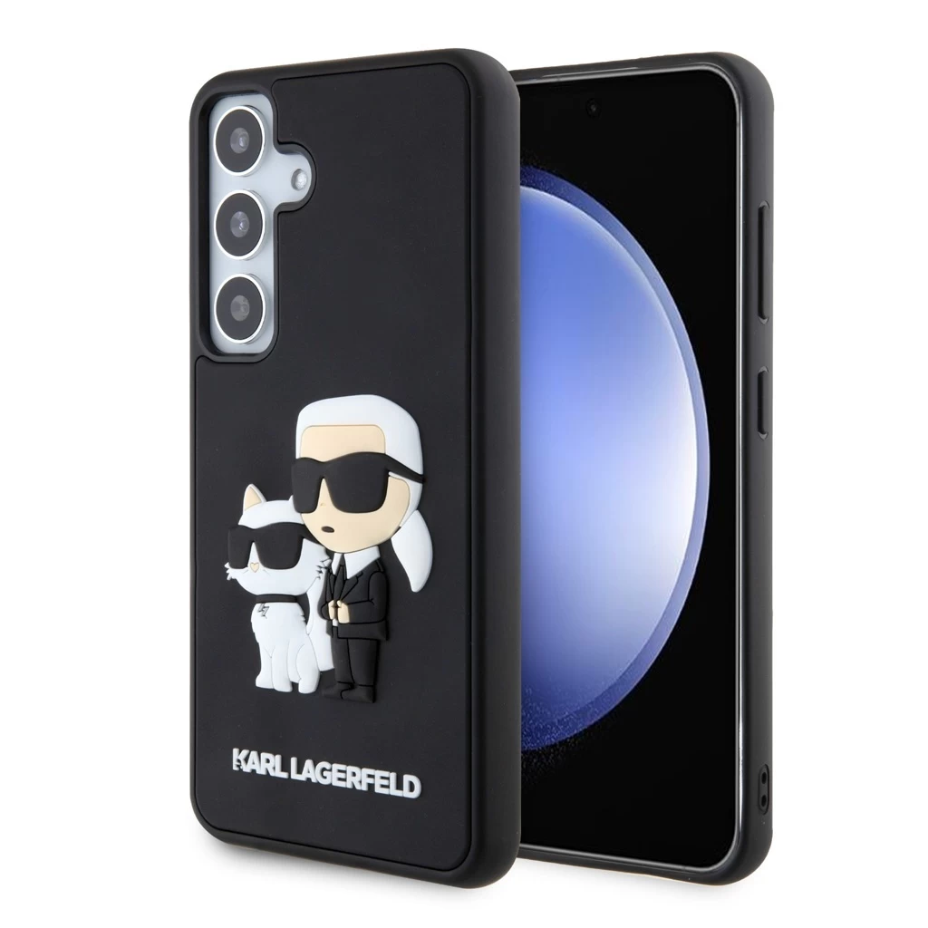 Karl Lagerfeld tok fekete KLHCS24S3DRKCNK Samsung Galaxy S24 készülékhez