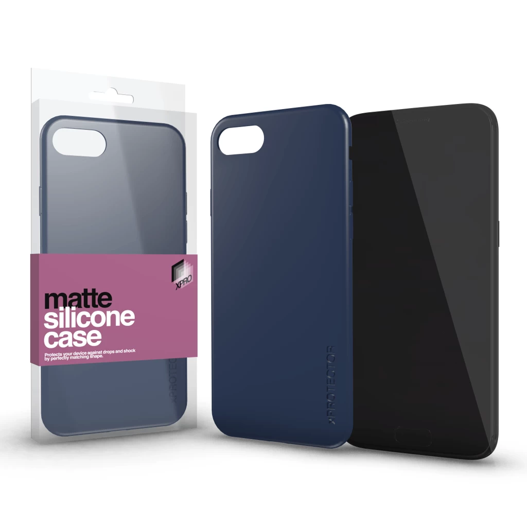 XPRO™ Szilikon matte tok ultravékony sötétkék Apple iPhone 16 készülékhez