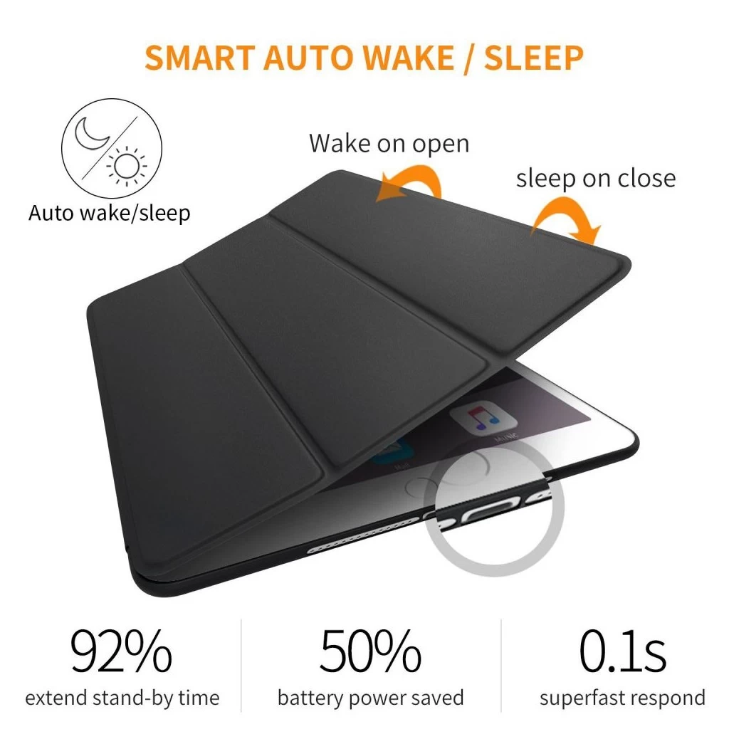 Tech-Protect Smartcase Apple iPad 9,7″ (2017-) készülékhez Fekete