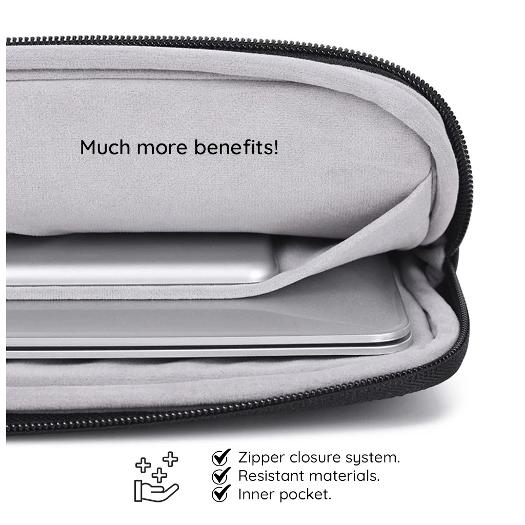 CanvasArtisan Laptop Kézi Táska Univerzális 13-14″ Fekete (L19-04)